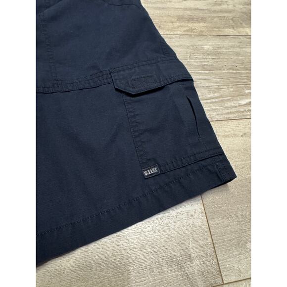 5.11 Tactical Canvas Cargo Shorts Men’s 30 Blue Ripstop Taclite Pro Flat Front - Picture 4 of 4